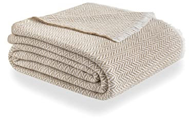 Todocama - Extra Soft Cotton Blanket, Four Seasons, Multipurpose Sofa Quilt, Plaid for Bed, Foulard Blanket, Bed Cover, Sofa Cover. (230 x 240 cm, Sand Beige)., PRCMAMSBEAR, 230 x 240 cm