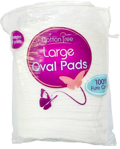 Cotton Tree Large Oval Pads | 100% Pure Cotton (40 Pack)