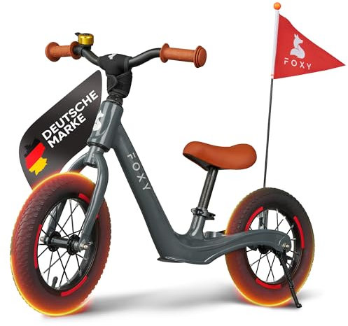 FOXY Kinder Laufrad ultraleichter Magnesiumrahmen Laufrad für Kinder ab 2 jahren mit Luftreifen