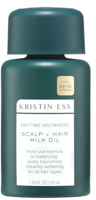 Kristin Ess Anytime Anywhere Scalp + Hair Milk Oil, Hydrating for Damaged Hair, infused with Coconut Oil and Jojoba Oil, Castor Oil for Hair Growth