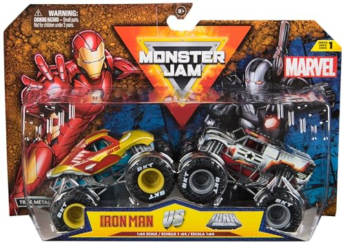 Monster Jam, Marvel Official Die-Cast Monster Trucks, 1:64 Scale, Kids’ Toys for Boys and Girls Aged 3 and up, Assorted Models