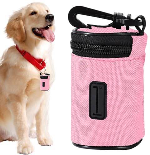 Distributeur de Sacs à Crotte de Chien - Porte-Sac À Détritus Canin | Avec Poche À Friandises Et Clip Pour Promenade Randonnée Pique-Nique Parc Voyage