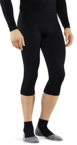 FALKE herr Baslager Underdel Maximum Warm 3/4 M Ti funktionellt garn snabbtorkande 1 del, Svart Black 3000, S