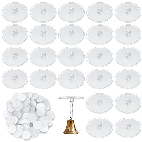 LJAPPLIED 60 Piezas Ganchos de Techo Adhesivo, Ganchos de Techo Autoadhesivo Transparente para Pared Decoraciones de Luces Colgantes Ventosa (estándar, 60)