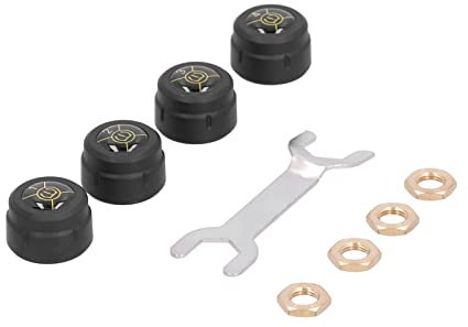 reifendruckprüfer ABS + Kupfer Reifendruck Monitor, Bluetooth 5.0 Reifendrucksensor Echtzeitüberwachung Unterstützt für Android für IOS IP67 Wasserdicht