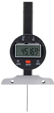 Jauge de Profondeur électronique, Affichage Numérique de Haute Précision Mm en Unités USB Mètre de Profondeur à Tige Fine Plage 0-50,8 Mm