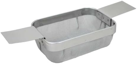 Cesta de limpieza ultrasónica de malla extrafina de acero inoxidable de 5 x 4 x 3 pulgadas