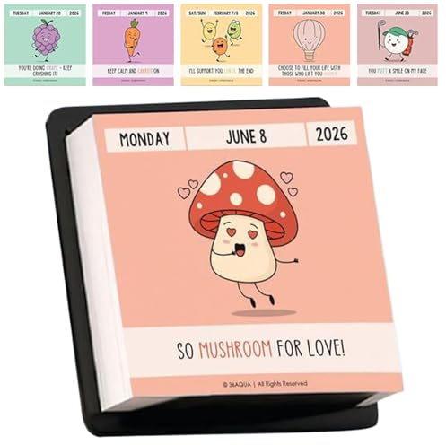 Calendrier De Bureau 2026 - Comprend 365 Citations Humoristiques Et Inspirantes,Cartes De Papier Humoristiques Pour Femmes Papa Enseignant Appartement Lieu