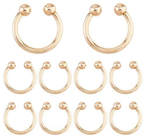 SUPERFINDINGS Chiusure a U in Lega per Bikini 10 Anelli per Abbigliamento Ganci per Reggiseno Chiusura a Crochet per Bikini Reggiseni con Chiusura Frontale 32x32mm Pezzo di Ricambio, 32x32x8mm