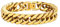 PROSTEEL Herren Armband 18k vergoldet Panzerkette Armband schwer Glieder Link Kettenarmband 21cm Armkette Armreif, 12mm Breit, gold