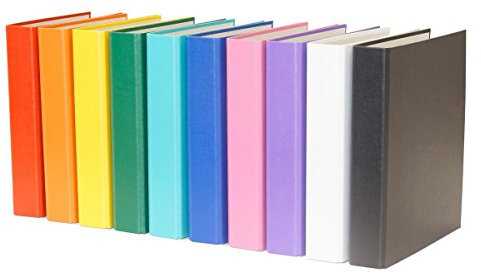 10x Ringbuch/DIN A5 / 4-Ring Ordner / 10 Farben