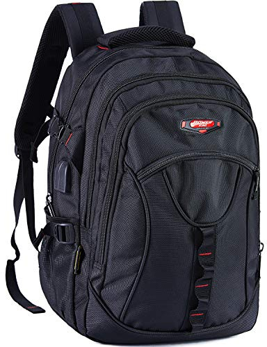 POWER KING Hiking Backpack 30L, Lightweight Casual Backpack for Men Women, Outdoor Travel Daypack for Camping Mountaineering Walking Cycling Climbing Sport, Black