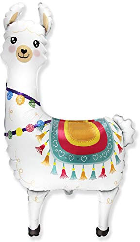 Ballonim Ballon Lama - XXL - Ballon géant d'environ 80 cm - Décoration d'anniversaire - Ballon en aluminium - Décoration de fête Happy Birthday