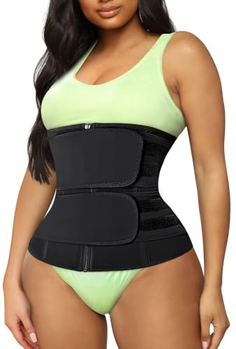 TrainingGirl Women Waist Trainer Cincher Corset Tummy Control Workout Sweat Band Slimmer Belly Belt Weight Loss Sports Girdle