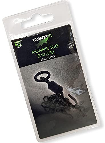 Carp On - Pack of 10 RONNIE RIG SWIVELS SIZE 11 Made From Brass - Classic Design Terminal Tackle for Making Your Own Fishing Rigs [15-6111]