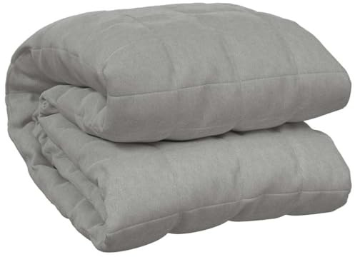 vidaXL Gewichtsdecke Therapiedecke Schwere Decke Schlafhilfe Entspannungsdecke Einschlafhilfe Schwerkraftdecke Grau 120x180cm 9kg Stoff