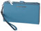 Michael Kors Damen Jet Set Travel Double Zip Wristlet Wallet Saffiano-Leder, Blaugrün/Ein Hauch von Paradies (Trace of Paradise)
