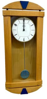 Reloj de pendulo, Reloj de Pared, maquinaria Cuarzo, Reloj DE Madera Y Cristal Reloj con pendulo, Reloj para Salon.