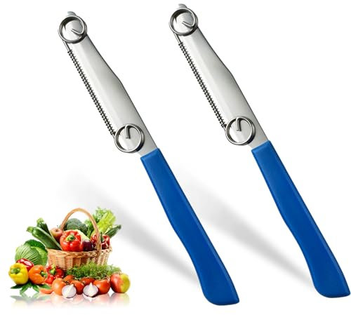 Vordpe Confezione da 2 coltelli a taglio rapido, coltello a taglio rapido, affettatrice per frutta, coltello con distanziale, pelapatate multifunzione 3 in 1 per pomodoro, limone