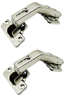 LOOTICH 135 Grado Clip-on 35 mm Bisagra de Ángulo para Puertas Plegables Bisagras de Esquina Especial para Puerta de Mueble Armario de Cocina Angular Juego de 2 piezas