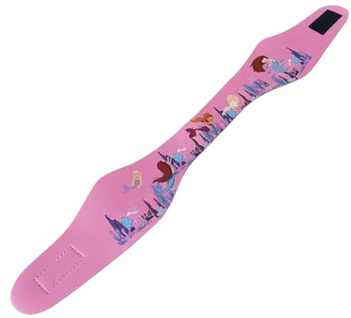 OUDQFCJ Bandeau de Natation Enfant, Bandeau Élastique avec avec Bouchons d'Oreille de Protection pour la Natation et Autres Sports Nautiques (Rose Bonbon, M)