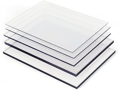 Polykarbonat transparent akrylskiva, flexibla plastskivor, UV-skyddat tak för växthus, fönster, fotoram, glasbyte, 2 mm, 20x50 cm
