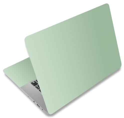 Mibbxea, pellicola adesiva per laptop da 15-15,6 pollici, adesivo in vinilo riutilizzabile per laptop e netbook da 13, 13,3, 14, 15,4 pollici, antigraffio, antipolvere, impermeabile (091 Verde menta