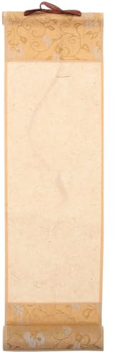 TOPBATHY Pergamena cinese per calligrafia e pittura piccola arrotolabile, carta Xuan gialla per artisti, uso multifunzionale in casa e ufficio, forniture per pittura e calligrafia