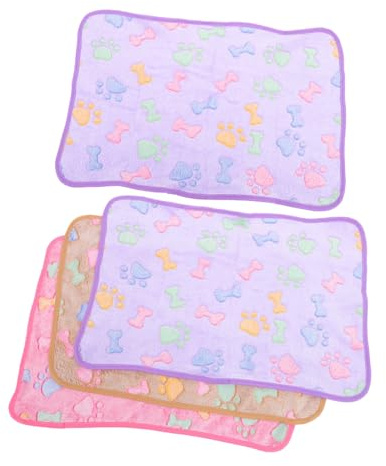 Mipcase Lot de 4 Tapis pour Cage de Cobayes 60X40 CM en Polyester Doux et Lavables – Couvertures Chauffantes et Résistantes pour Petits Animaux comme Hamsters Hérissons et Lapins –