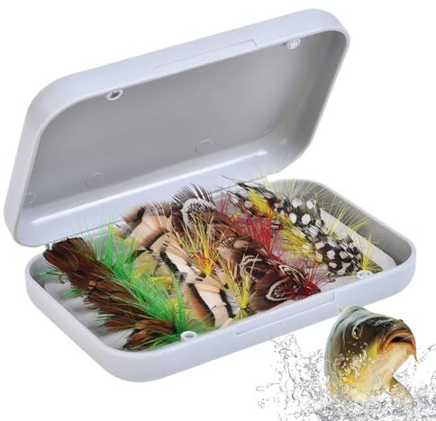 Set di esche da a mosca per pesce persico, Attrezzature realistiche da pescatore, Esca d'acqua compatta, Per i pescatori sui laghi fiumi torrenti stagni uomini padri