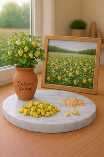 40 Graines Fraisier des bois ‘Yellow Wonder’ – Fragaria vesca – Fraise jaune alpine – Graines fruitières – Culture facile potager et balcon - Fruit Jardin - 474