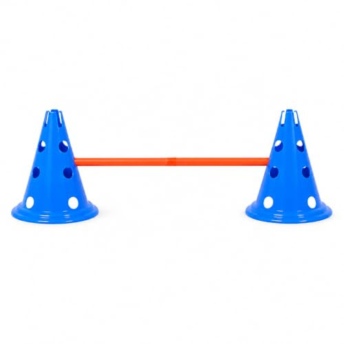 JWQFBC Kit d'agilité : Set 2 cônes d'entraînement 30cm et 1 Barre pour Football et entraînement Coordination, 2 cônes + 1 Barre