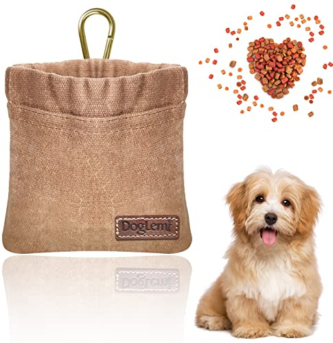 Sac à Friandise pour Chien Dressage, Sac Friandises pour Chiot, Dog Treat Pouch avec fermeture, Pochette à Friandises Chien Dressage pour Collations, Sac de Marche pour Chien pour l'entraînement