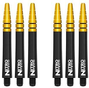 RED DRAGON Nitrotech Intermediate Lot de 2 Jeux de tiges de fléchettes (6 tiges au Total) Noir