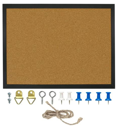 Pinnwand Kork,Kleine Pinnwand Kork 20 * 30,Pinwand,Pin Board Kork,Kork Pinnwände,Pinnwand Klein Kork,Korkwand Pinnwand,Kork Pinnwand,Pinboard,Korkpinnwände,Pinnwand Klein für Küche und Büro(Schwarz)