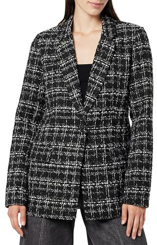 The Drop Women's Blake Long Blazer, Black Boucle, Small