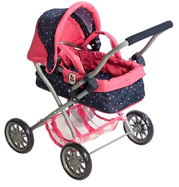 Bayer Chic 2000 Poussette de poupée Smarty, Petite Poussette de poupée pour Enfants à partir de 2 Ans, Poussette Jouet, confettis, Rose
