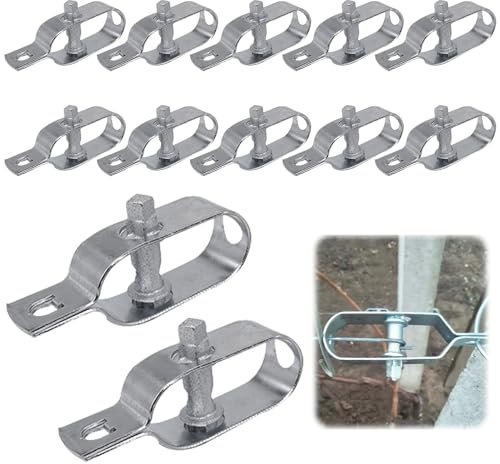 Wzhtuzi 12 Pièces Tendeur de Cloture, 90mm Tendeurs à Fil Barbelé Tendeur Grillage en Acier Galvanisé Tendeur de Câble pour Jardin, Fermes, Vergers, Corde à Linge