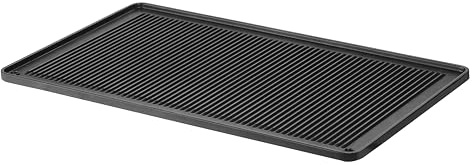 HENDI Grillplatte, CONVECTOMAT, zur Verwendung im Backofen, gerippt, PTFE Antihaftbeschichtung, Temperaturbeständig bis 200°C, Backblech, GN1/1, 530x325x(H)15mm, Aluminiumguss