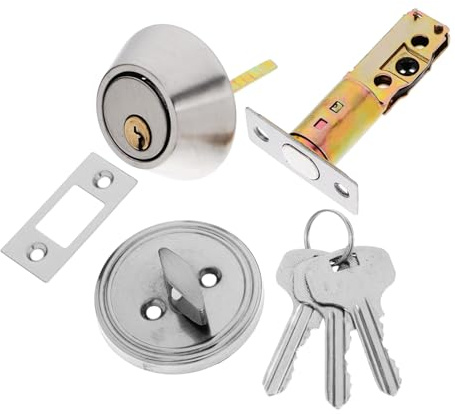 QUMIIRITY Finish Deadbolt Auxiliary Lock Keyed Entry for Doors Enhanced Security for Home and Business Use