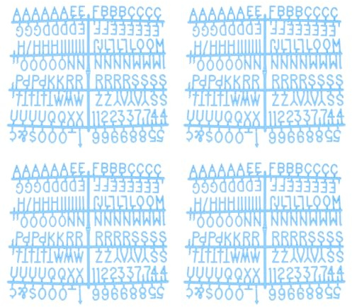 PATIKIL Letras de Tablero de Letras de 3/4 de Pulgada, 7 Piezas 1029 Letras de Fieltro para Tableros de Letras Universales para Tablero de Mensajes de Plástico Cambiable, Azul