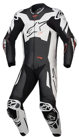 Alpinestars GP Plus V4 Sprint Tuta in pelle da moto in 1 pezzo, nero/bianco, 50