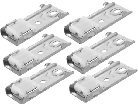 FUTUREORYY 6piezas Soporte De Instalación De Cortinas De Techo De Acero Inoxidable Montaje De Rieles para Cortinas y Persianas Fijación De Código Simple Accesorios para Ventanas Plata