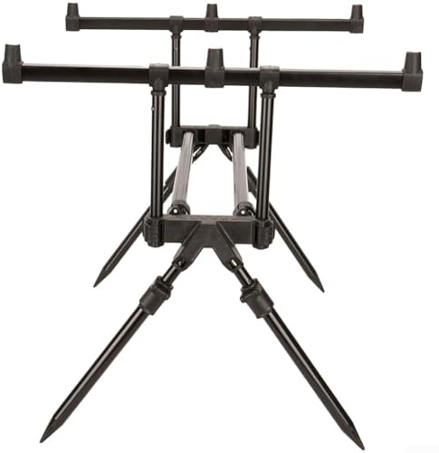 Aprilsunnyzone Soporte telescópico plegable para caña de pescar para pescadores de carpas construido con aleación de aluminio para un rendimiento ligero