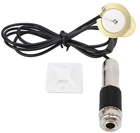Självhäftande piezogivare Pickup Kontaktmikrofon för akustisk gitarr Violin Ukulele Bas Banjo Mandolin Cello Viola Inget batteri Ingen lödning Färdig att använda Slitstark (DP-009)