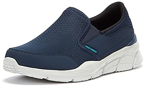 Skechers Men's Equalizer 4.0 Trainers, Blue Navy Mesh Pu Trim Nvy, 5.5 UK