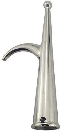 NRC&XRC Marine Grade 316 SS Length170mm Heavy Duty Mirror Polished Replacement Dinghy Raft Boat Hook Head End I.D.28MM(1.1INCH)