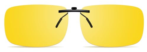 Goiteia Polarisierte Clip-on Nachtfahrbrillen gegen Blendung für Männer und Frauen, wirksam reduzieren Blendung von entgegenkommenden Scheinwerfern, Hochauflösende Sicht (60 * 40mm)