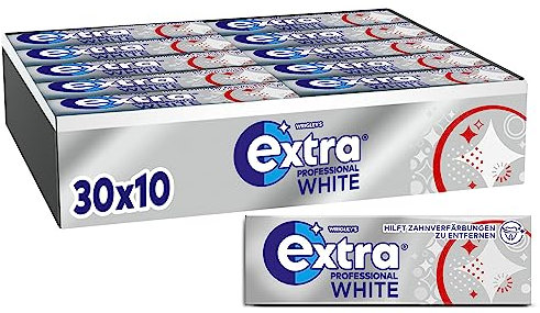 Extra Professional White, Zuckerfreier Kaugummi, Multipack mit 30x10 Dragees, Für frischen Atem