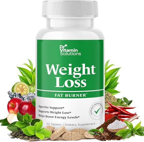Fat Burner for Women & Men, Weight Loss & Appetite Suppressant Diet Pills, Thermogenic Metabolism Booster with Green Tea, Garcinia Cambogia, Chromium - Natural, Non-GMO - 30 Day Supply, Dr Vitamin